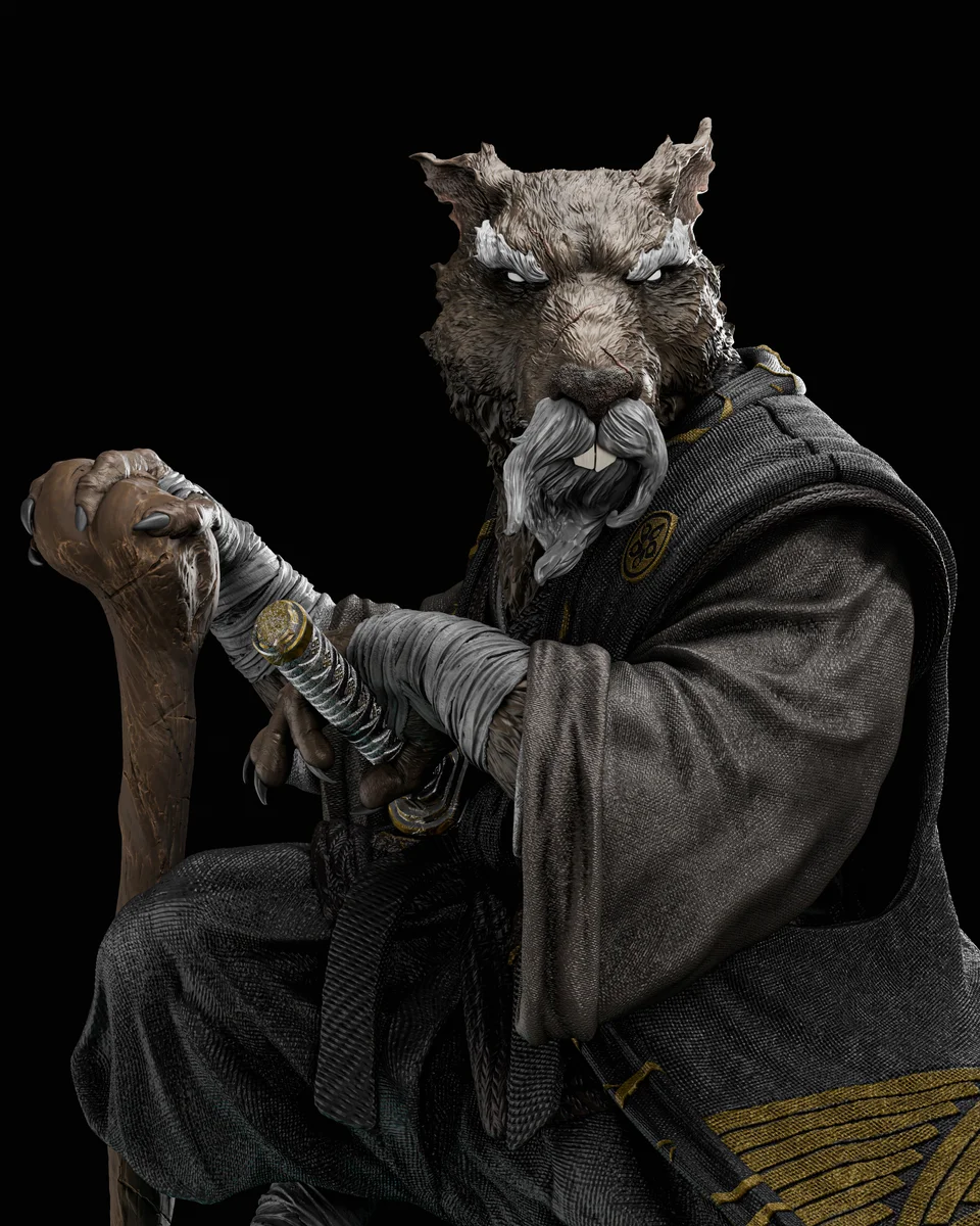 Master Splinter | Fan Art | 3D Printed Resin Model Garage Kit | *Un-Painted* | ZEZ Studio