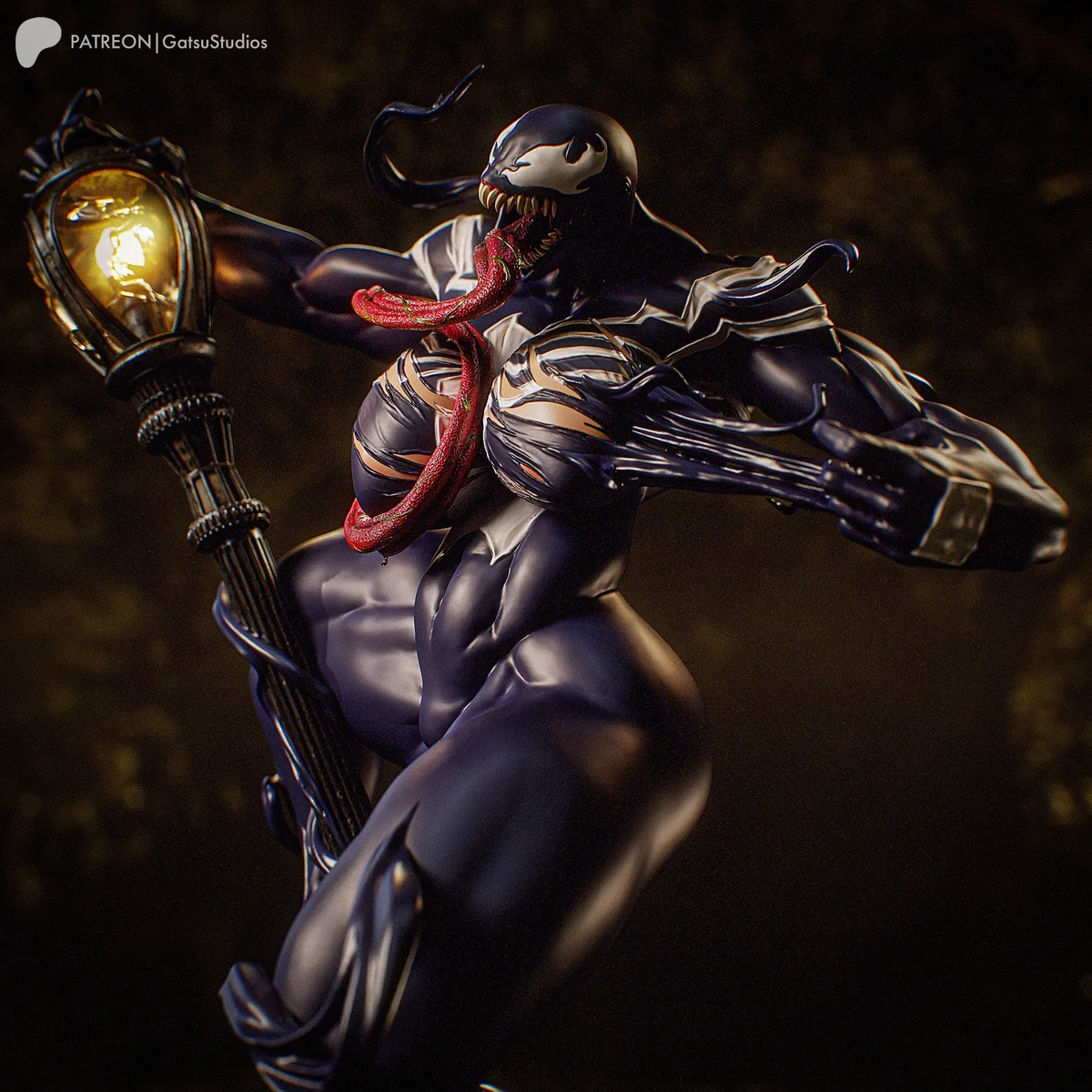 She-Venom | Fan Art | 3D Printed Resin Model Garage Kit | *Un-Painted* | Gatsu Studios 5
