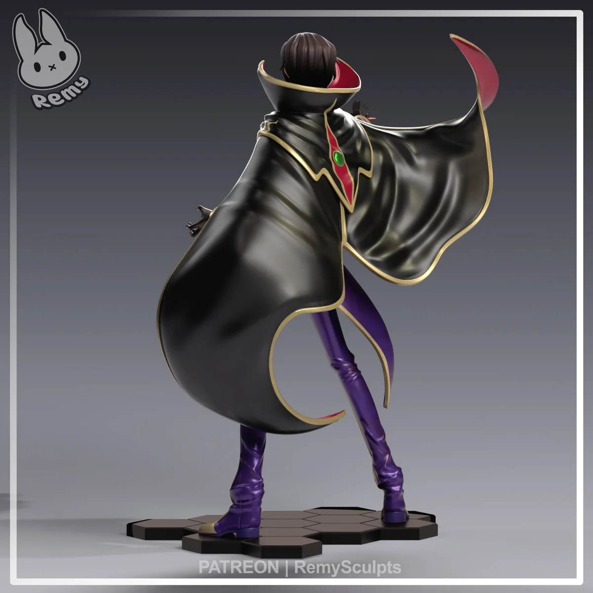 Lelouch Lamperouge | Fan Art | 3D Printed Resin Model Garage Kit | *Un-Painted* | Remy Sculpts 4