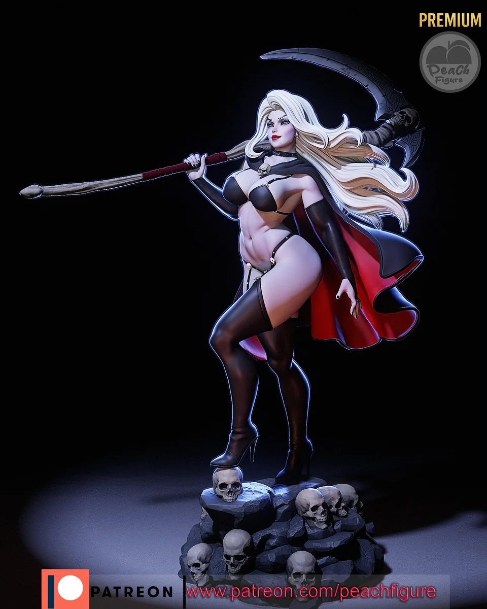 The Dead Maiden | Fan Art | 3D Printed Resin Model Garage Kit | *Un-Painted* | Peach Figure 3