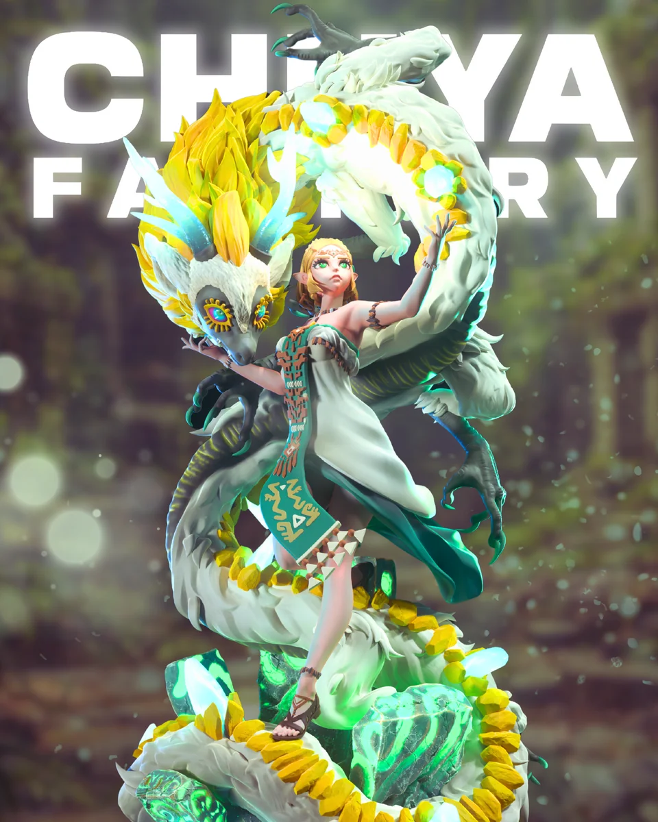 Zelda | Fan Art | 3D Printed Resin Model Garage Kit | *Un-Painted* | Chuya Factory