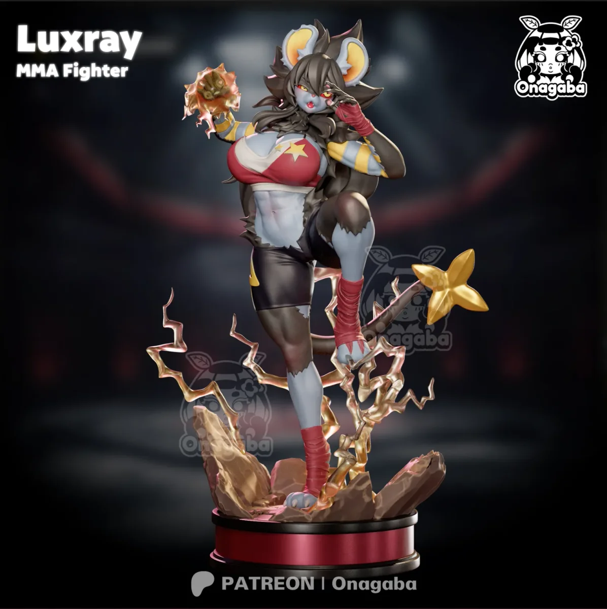 Luxray | Fan Art | 3D Printed Resin Model Garage Kit | *Un-Painted* | ONAGABA 7