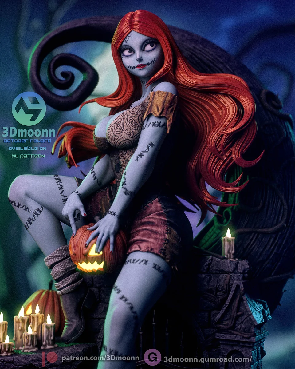 Sally | Fan Art | 3D Printed Resin Model Garage Kit | *Un-Painted* | 3DMoonn 3