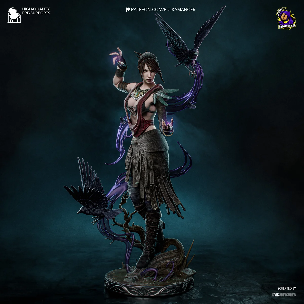 Morrigan | Fan Art | 3D Printed Resin Model Garage Kit | *Un-Painted* | Bulkamancer 7