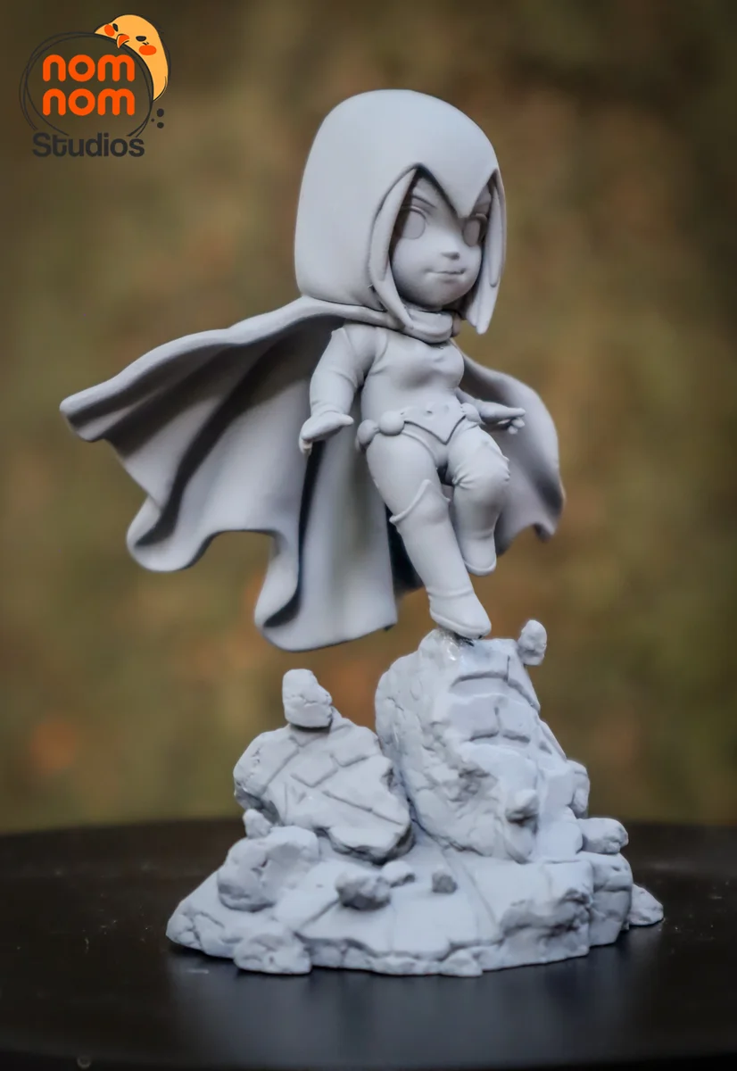 Chibi Raven | Fan Art | 3D Printed Resin Model Garage Kit | *Un-Painted* | Nomnom 8