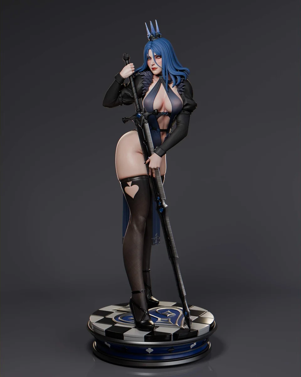 Queen of Spades | Fan Art | 3D Printed Resin Model Garage Kit | *Un-Painted* | Abe3D 4