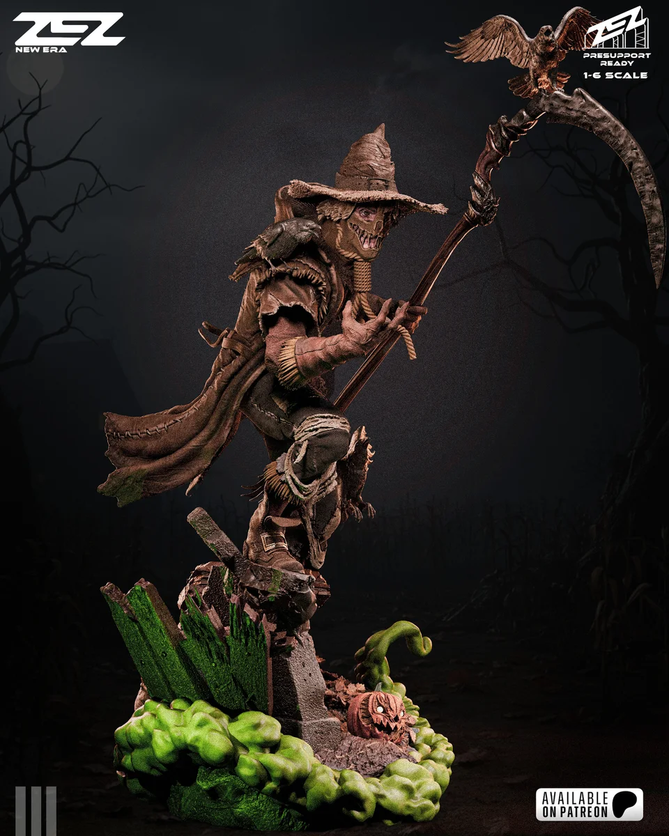 Scarecrow | Fan Art | 3D Printed Resin Model Garage Kit | *Un-Painted* | ZEZ Studio 4