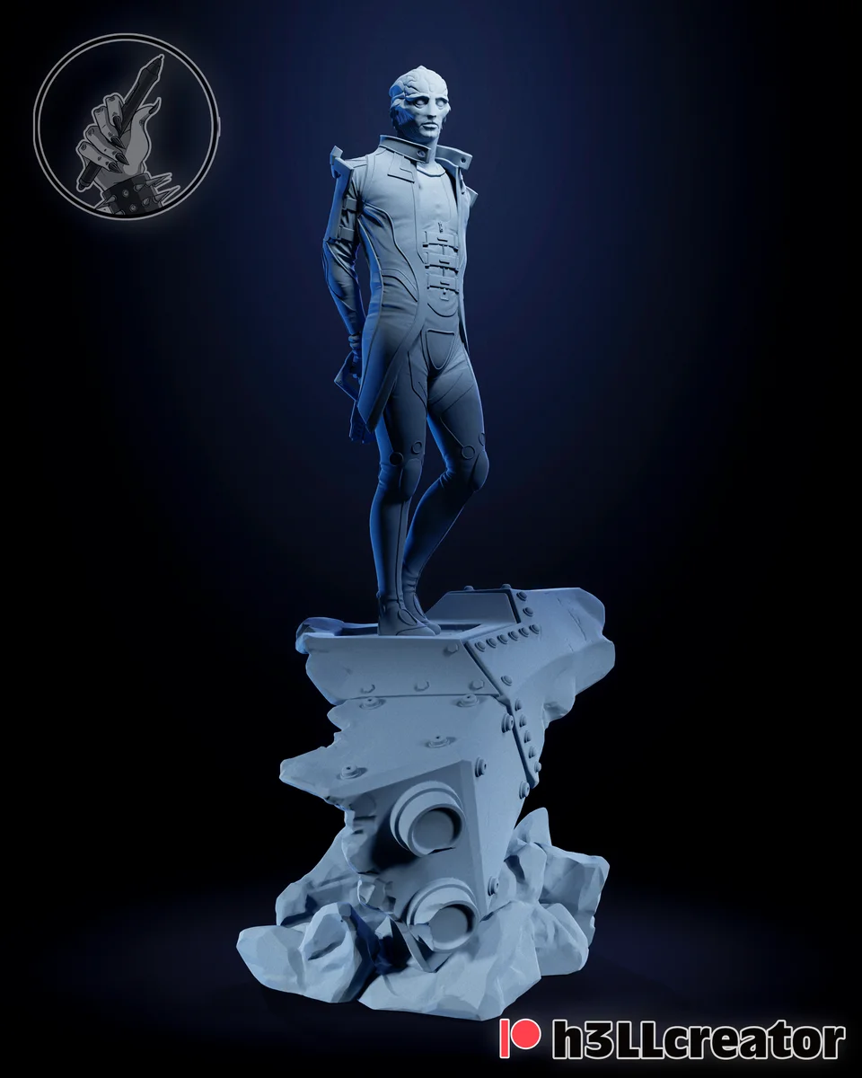 Thane Krios | Fan Art | 3D Printed Resin Model Garage Kit | *Un-Painted* | H3LL Creator 3