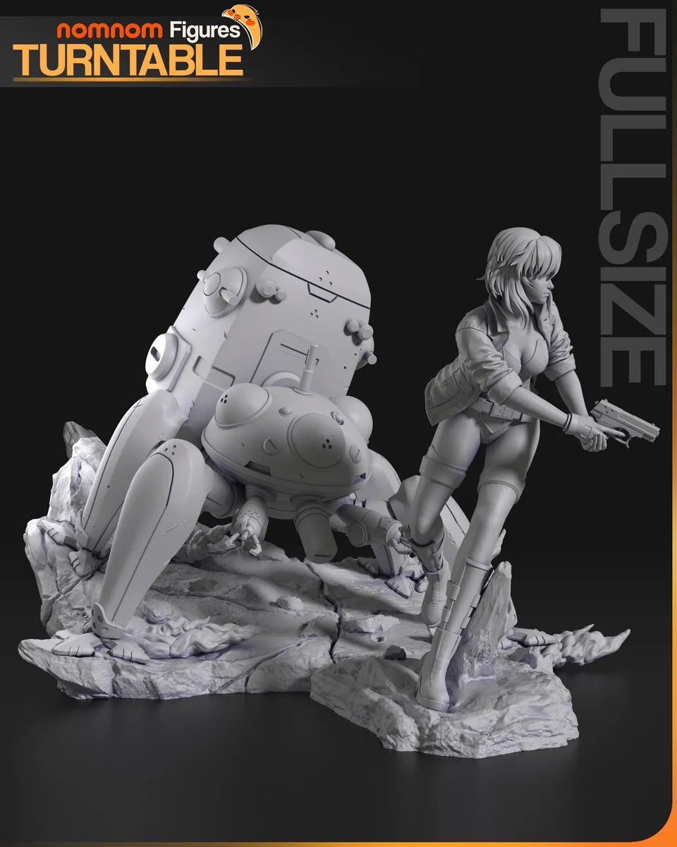 Motoko Kusanagi v02 | Fan Art | 3D Printed Resin Model Garage Kit | *Un-Painted* | Nomnom 5