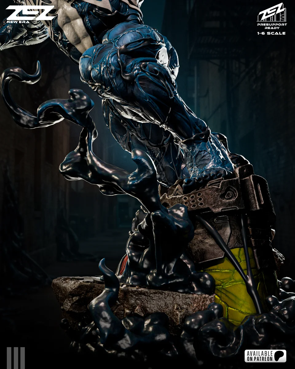Venom | Fan Art | 3D Printed Resin Model Garage Kit | *Un-Painted* | ZEZ Studio 8