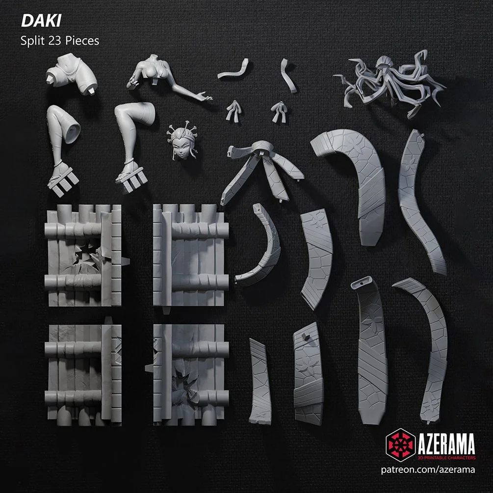 Daki | Fan Art | 3D Printed Resin Model Garage Kit | *Un-Painted* | Azerama 4