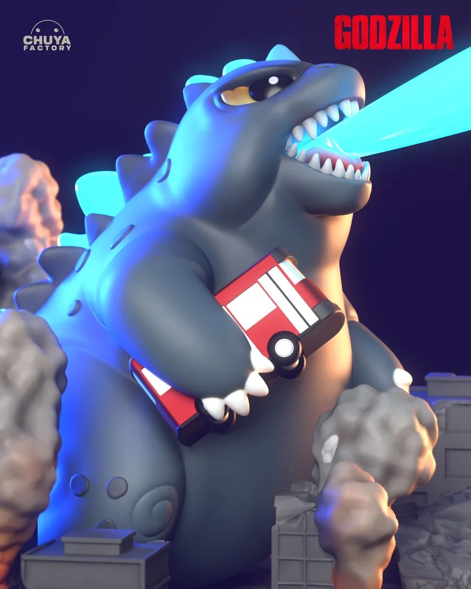 Chibi Godzilla | Fan Art | 3D Printed Resin Model Garage Kit | *Un-Painted* | Chuya Factory