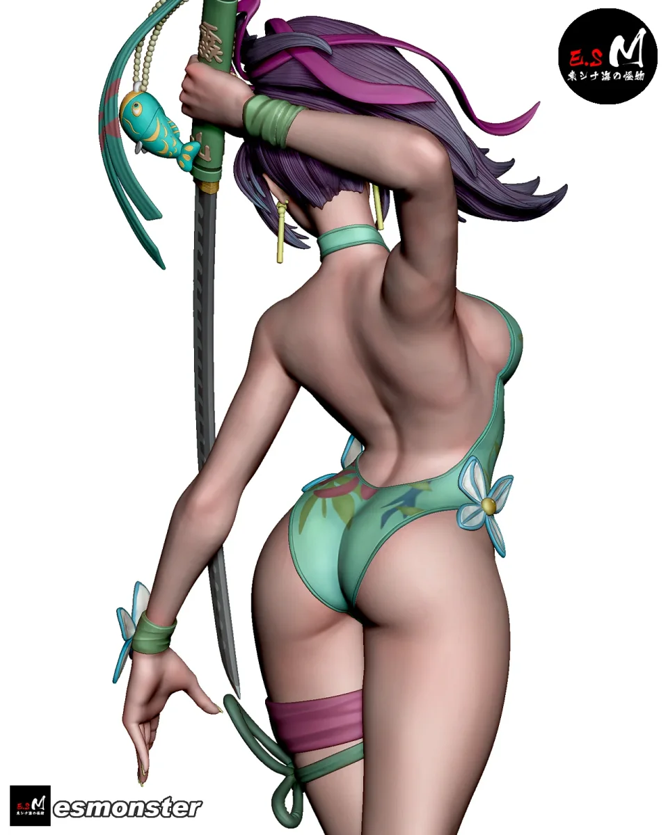 Psylocke (Summer) Pose 1 | Fan Art | 3D Printed Resin Model Garage Kit | *Un-Painted* | ES Monster 6