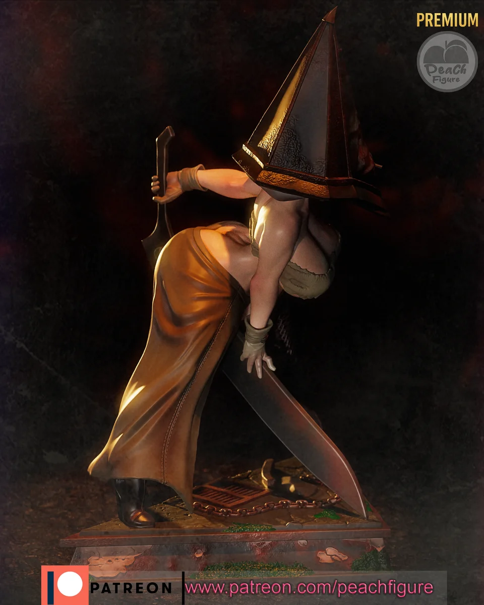 Pyramid Head | Fan Art | 3D Printed Resin Model Garage Kit | *Un-Painted* | Peach Figure 4