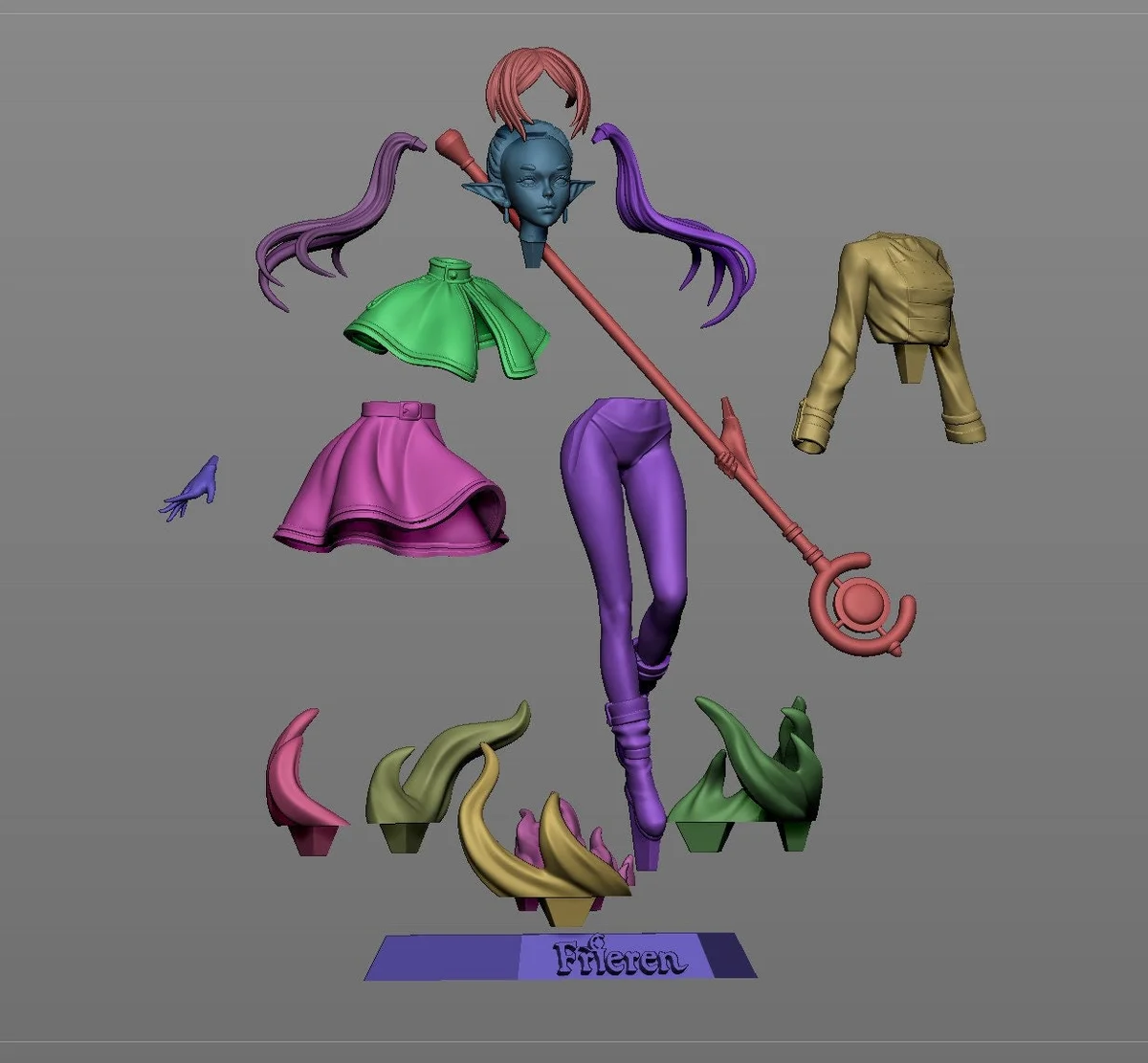 Elven Mage | Fan Art | 3D Printed Resin Model Garage Kit | *Un-Painted* | Il Paddyy 4