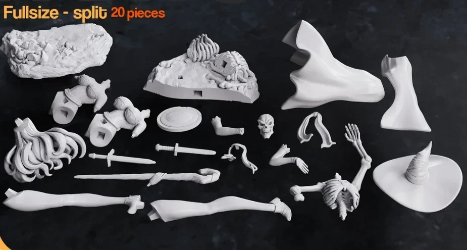 Sorceress | Fan Art | 3D Printed Resin Model Garage Kit | *Un-Painted* | Nomnom 3