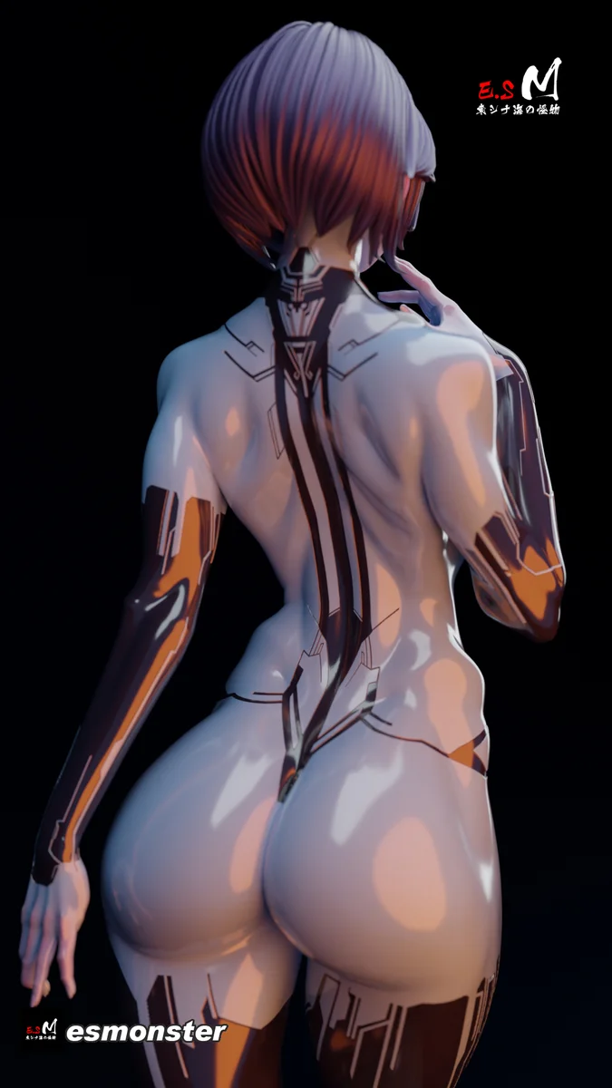 Cortana | Fan Art | 3D Printed Resin Model Garage Kit | *Un-Painted* | ES Monster 5