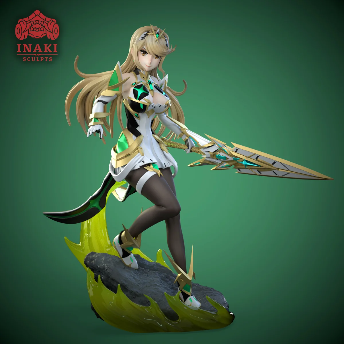 Mythra | Fan Art | 3D Printed Resin Model Garage Kit | *Un-Painted* | Inaki Sculpts 3