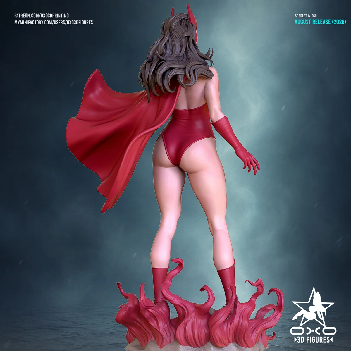 Scarlet Witch | Fan Art | 3D Printed Resin Model Garage Kit | *Un-Painted* | OXO3D 4