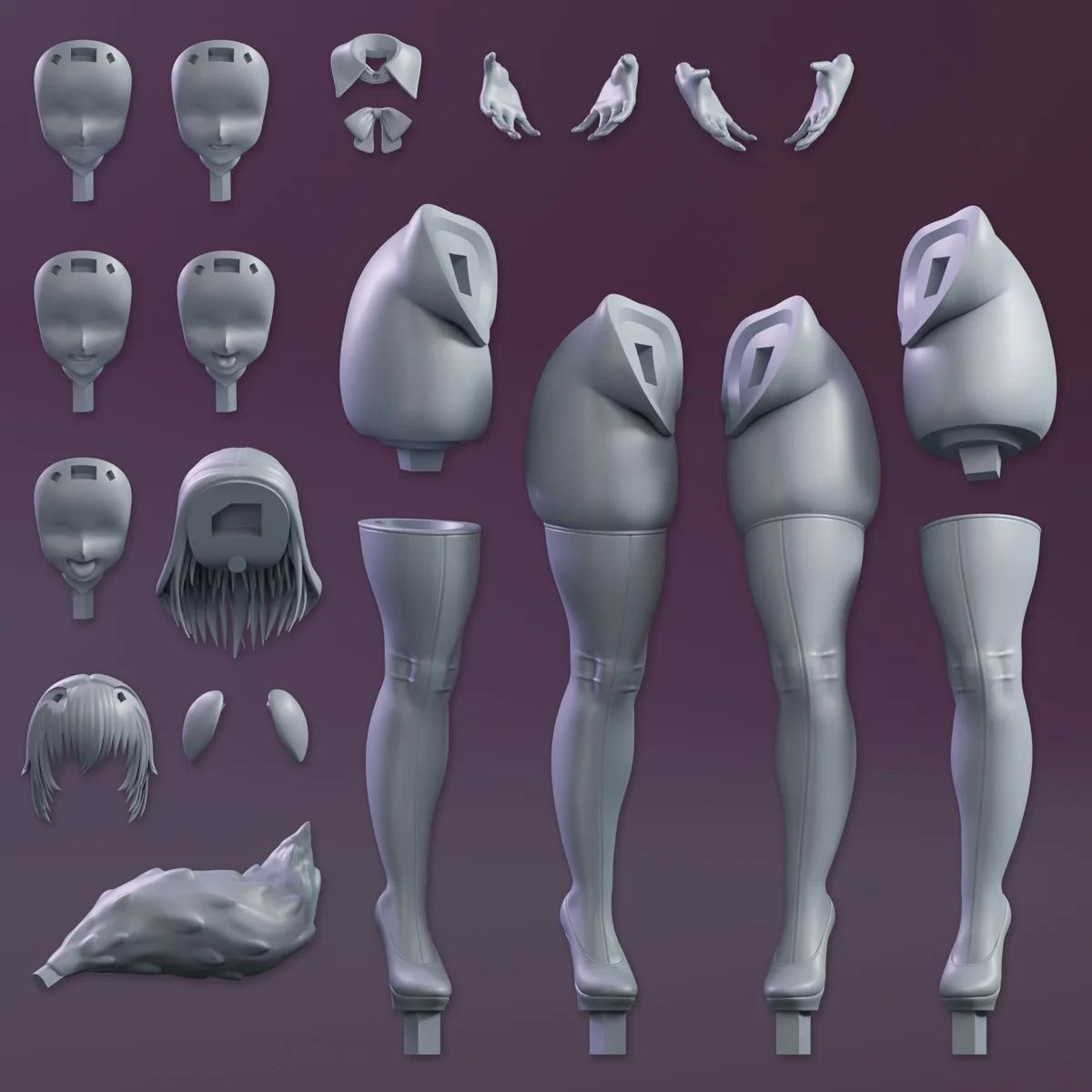 Saki-Chan | Fan Art | 3D Printed Resin Model Garage Kit | *Un-Painted* | KiTNo 8