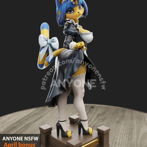 Maid Ankha | Fan Art | 3D Printed Resin Model Garage Kit | *Un-Painted* | AnyoneNSFW 4