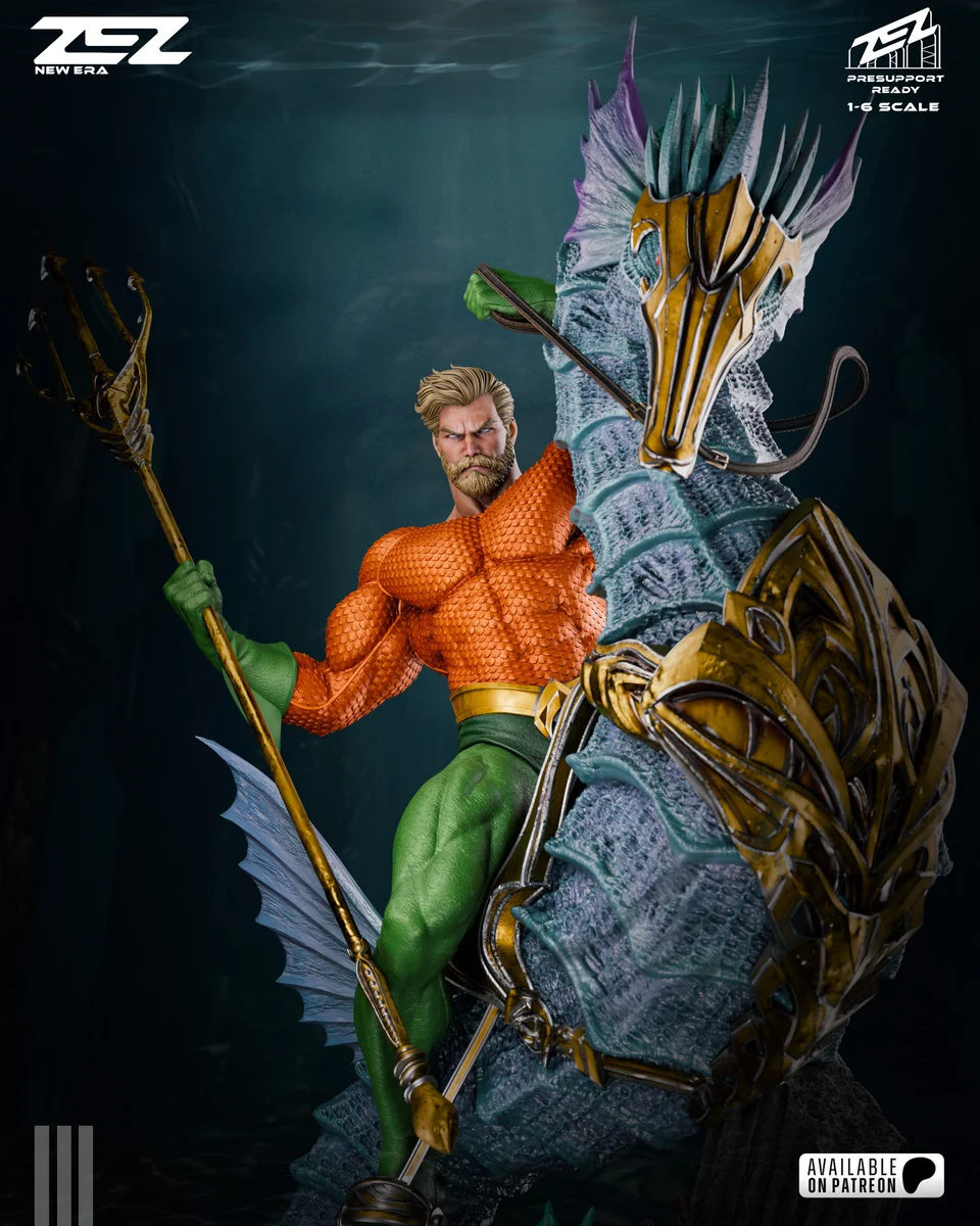 Aquaman | Fan Art | 3D Printed Resin Model Garage Kit | *Un-Painted* | ZEZ Studio 14