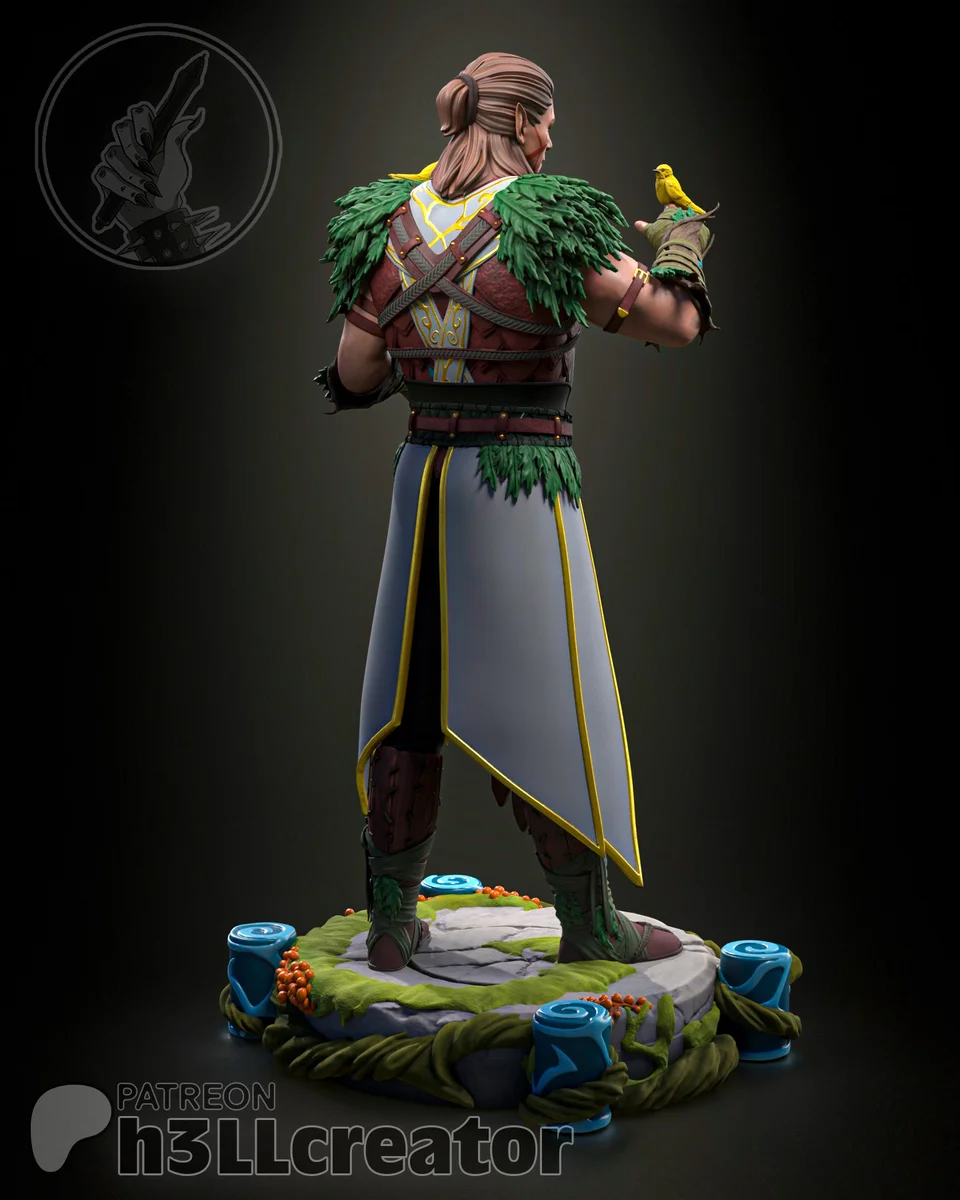 Halsin | Fan Art | 3D Printed Resin Model Garage Kit | *Un-Painted* | H3LL Creator 3