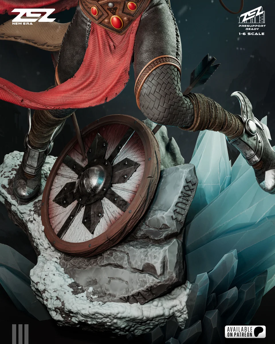 Lady Thor | Fan Art | 3D Printed Resin Model Garage Kit | *Un-Painted* | ZEZ Studio 4