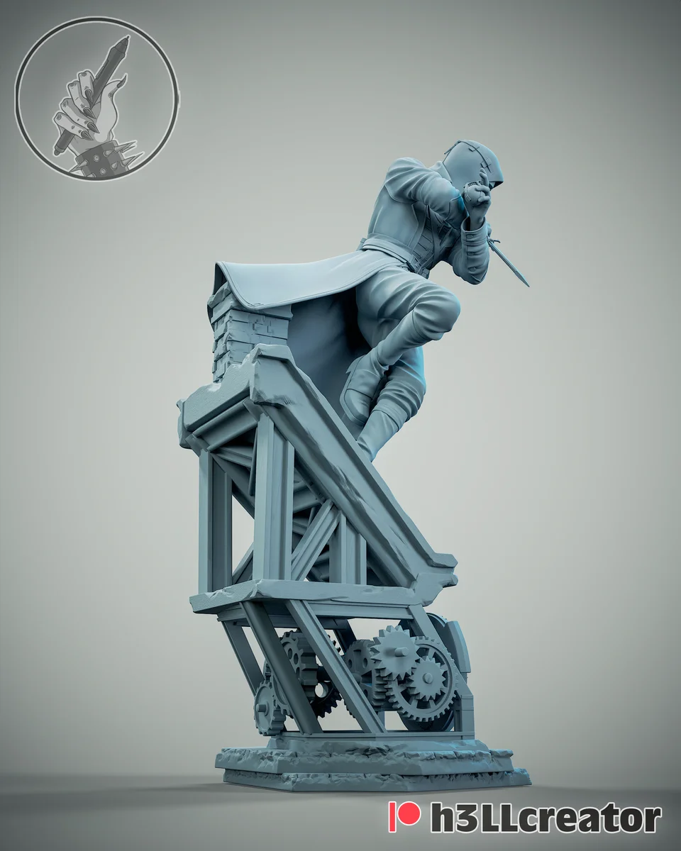 Corvo Attano | Fan Art | 3D Printed Resin Model Garage Kit | *Un-Painted* | H3LL Creator 7
