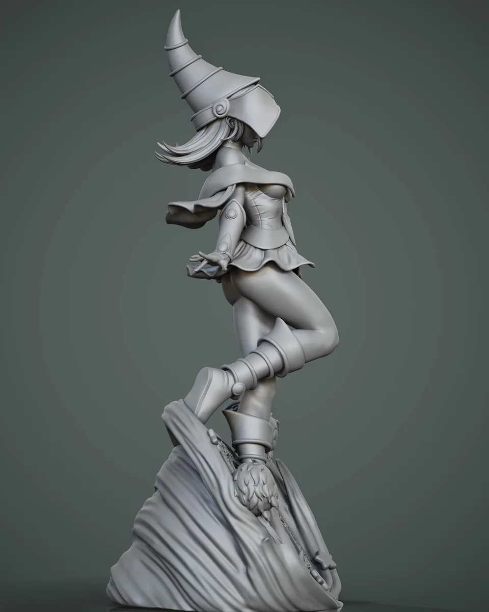 Dark Magician Girl | Fan Art | 3D Printed Resin Model Garage Kit | *Un-Painted* | Abe3D 13