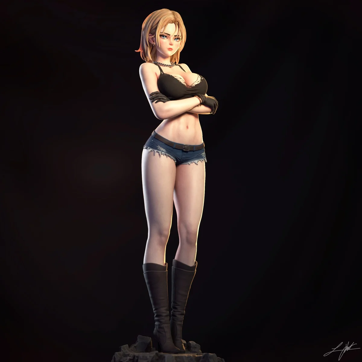 Android 18 | Fan Art | 3D Printed Resin Model Garage Kit | *Un-Painted* | Abe3D 6
