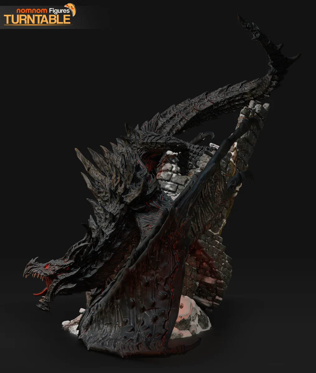 Alduin | Fan Art | 3D Printed Resin Model Garage Kit | *Un-Painted* | Nomnom 7
