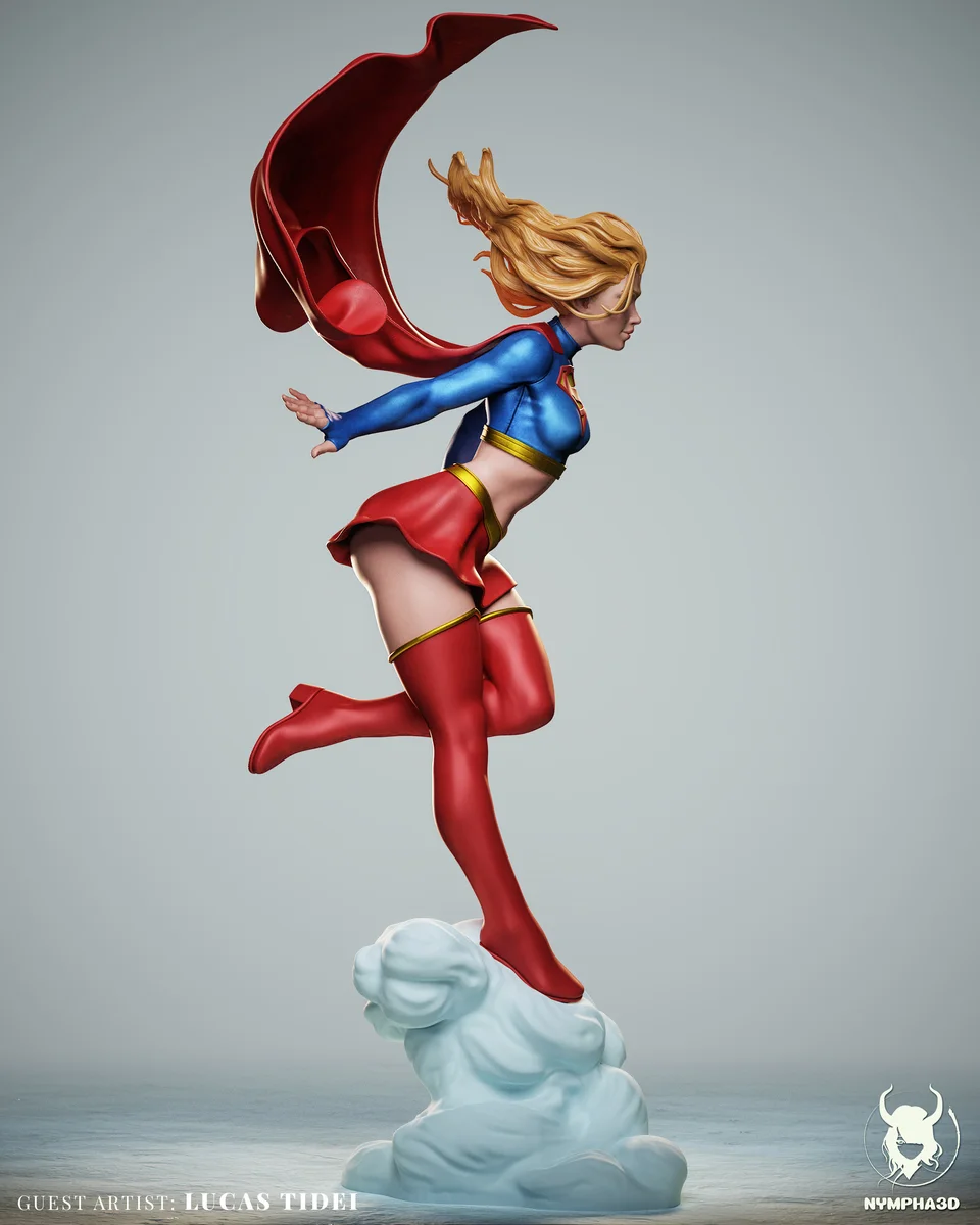 Supergirl | Fan Art | 3D Printed Resin Model Garage Kit | *Un-Painted* | Nympha3D 3