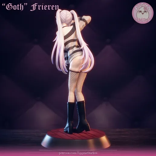 Goth Frieren | Fan Art | 3D Printed Resin Model Garage Kit | *Un-Painted* | EggmaStudios 3