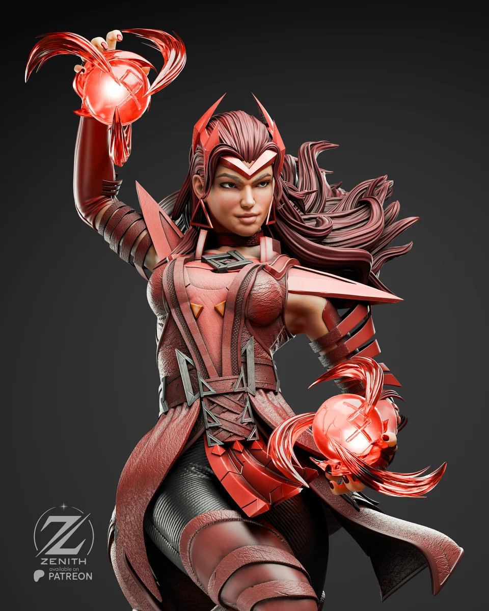 Scarlet Witch | Fan Art | 3D Printed Resin Model Garage Kit | *Un-Painted* | Zenith Studios 5
