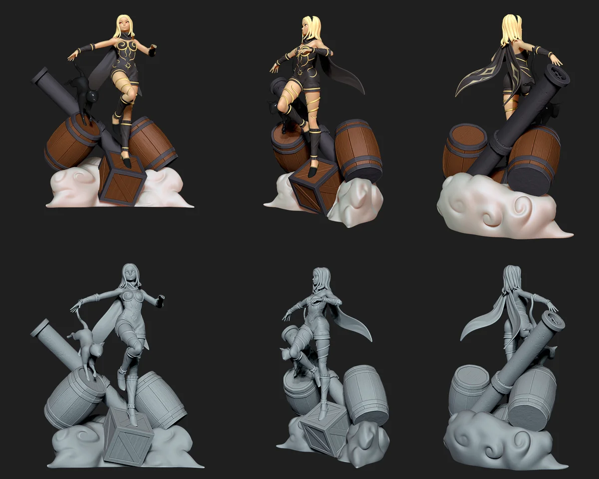 Kat | Fan Art | 3D Printed Resin Model Garage Kit | *Un-Painted* | Inaki Sculpts 3