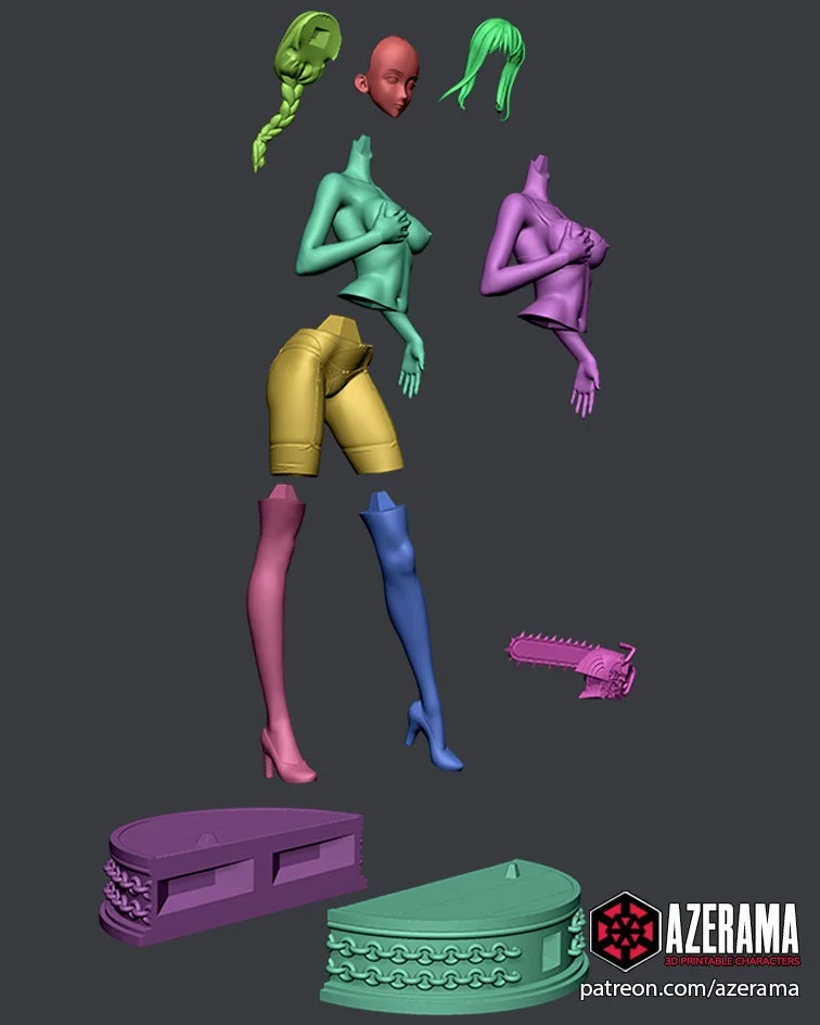 Makima | Fan Art | 3D Printed Resin Model Garage Kit | *Un-Painted* | Azerama 5