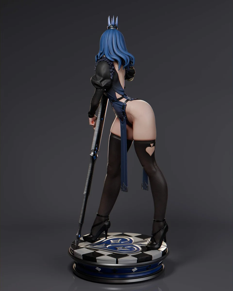 Queen of Spades | Fan Art | 3D Printed Resin Model Garage Kit | *Un-Painted* | Abe3D 9