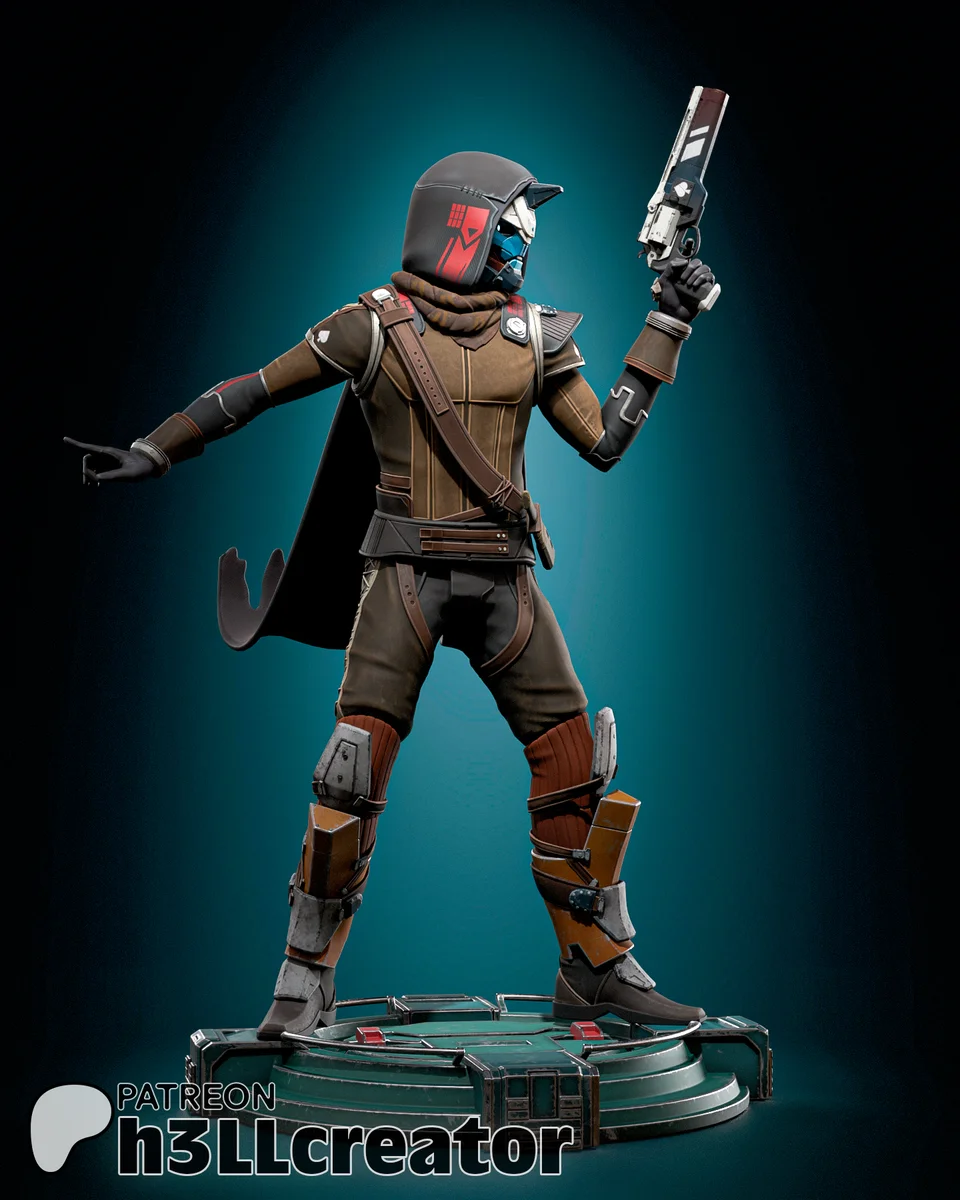 Cayde 6 | Fan Art | 3D Printed Resin Model Garage Kit | *Un-Painted* | H3LL Creator 3
