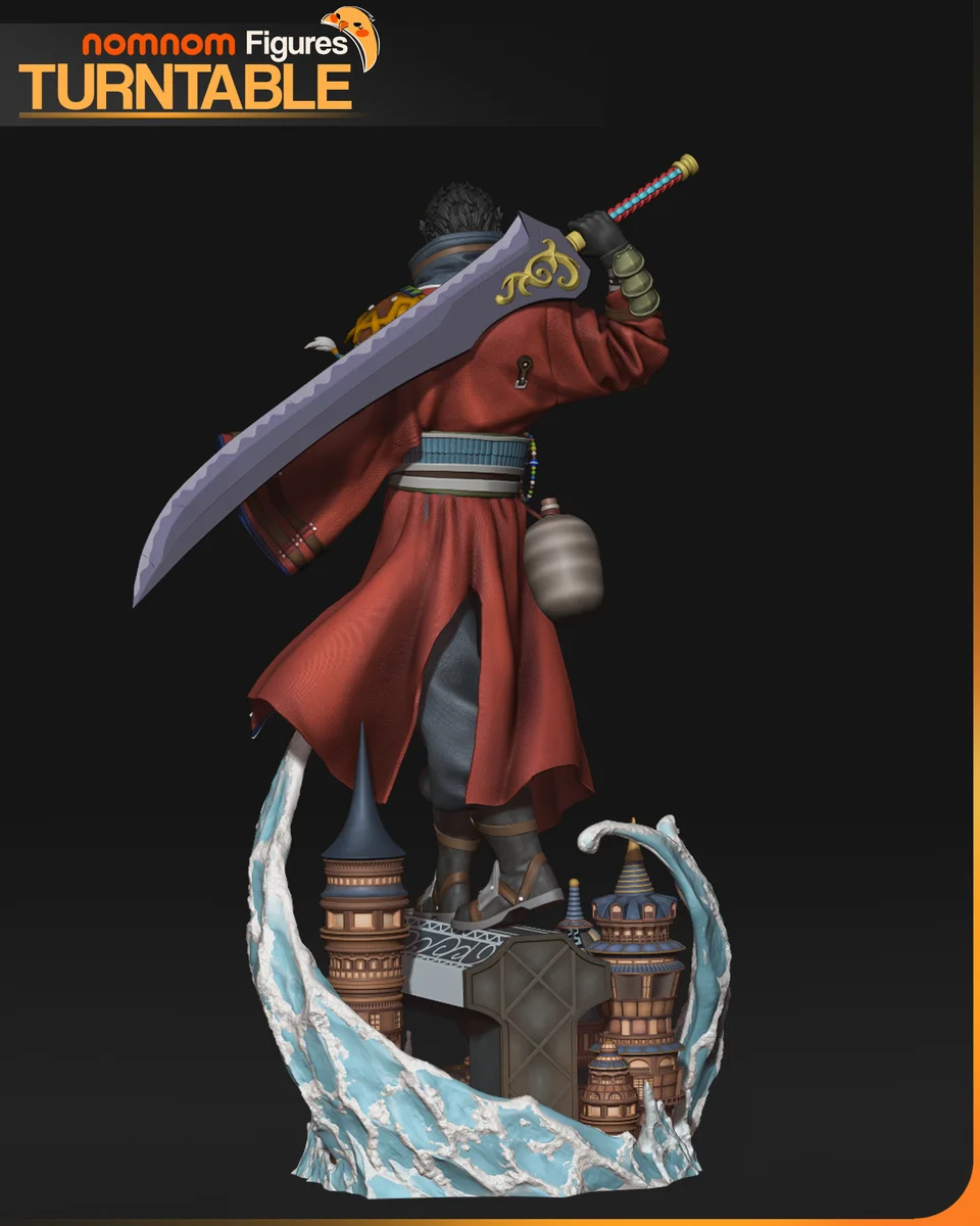 Auron | Fan Art | 3D Printed Resin Model Garage Kit | *Un-Painted* | Nomnom 4