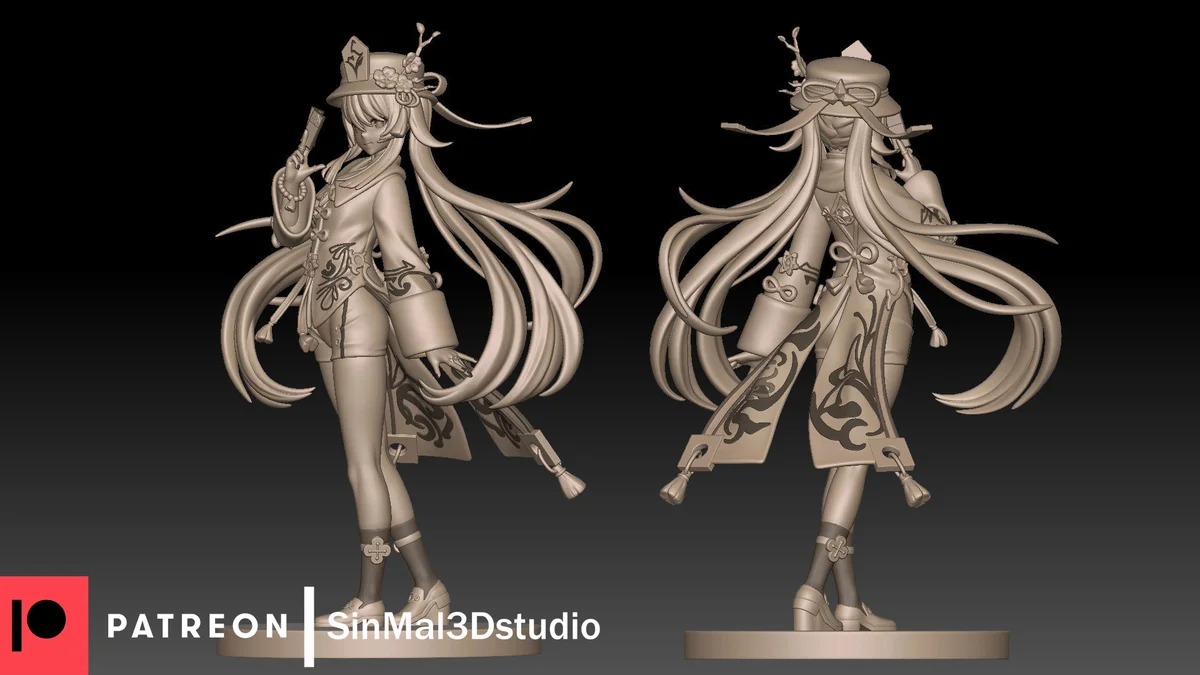 Hu Tao | Fan Art | 3D Printed Resin Model Garage Kit | *Un-Painted* | Sin3Dstudio 4