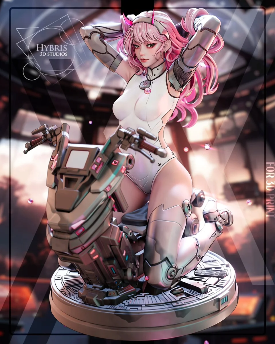 Cyber Zero Two (02) | Fan Art | 3D Printed Resin Model Garage Kit | *Un-Painted* | Hybris Studios 3