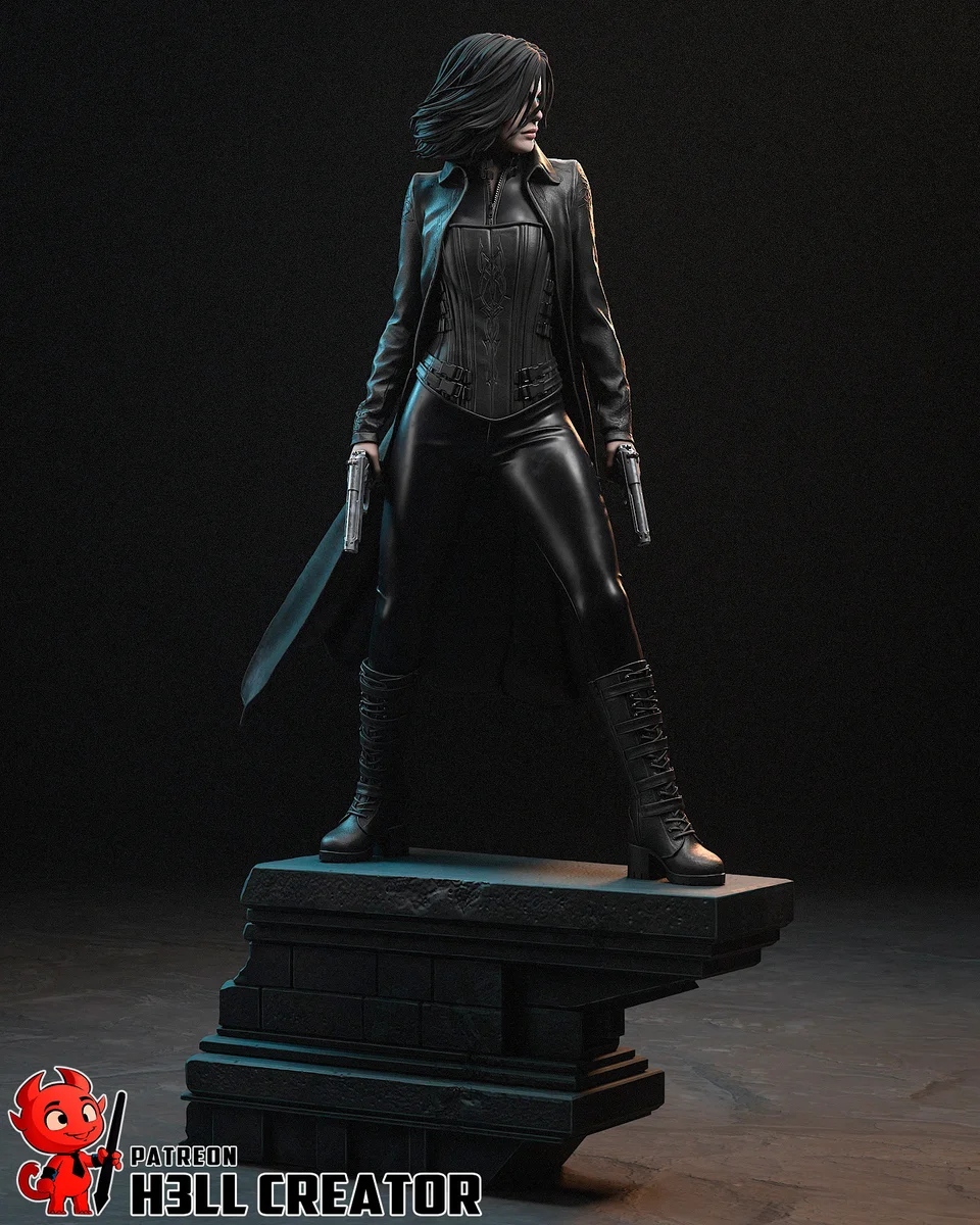 Selene | Fan Art | 3D Printed Resin Model Garage Kit | *Un-Painted* | H3LL Creator 4