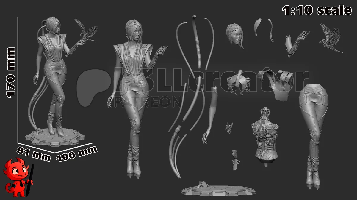 Songbird | Fan Art | 3D Printed Resin Model Garage Kit | *Un-Painted* | H3LL Creator 13