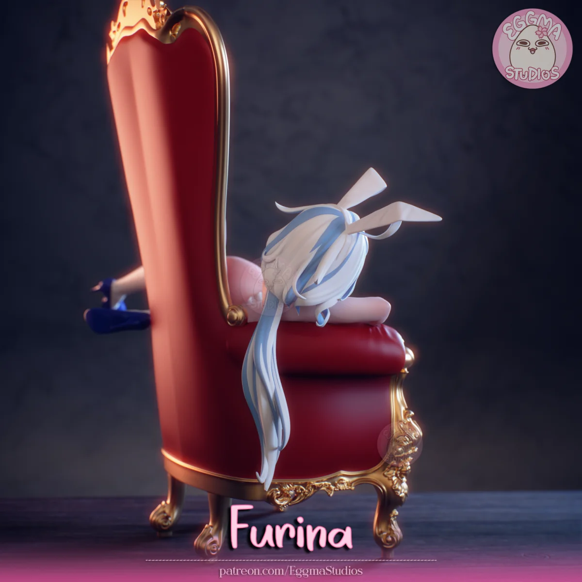 Furina (Bunny) | Fan Art | 3D Printed Resin Model Garage Kit | *Un-Painted* | EggmaStudios 3
