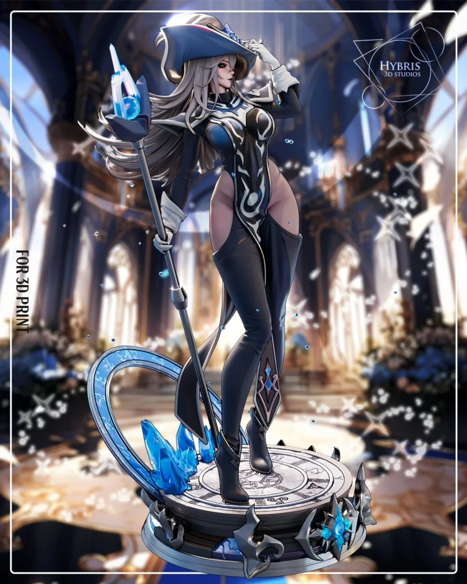 Silent Witch | Fan Art | 3D Printed Resin Model Garage Kit | *Un-Painted* | Hybris Studios 4