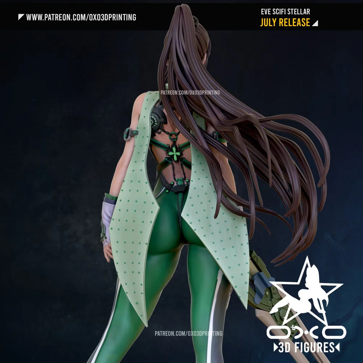 Eve | Fan Art | 3D Printed Resin Model Garage Kit | *Un-Painted* | OXO3D 3