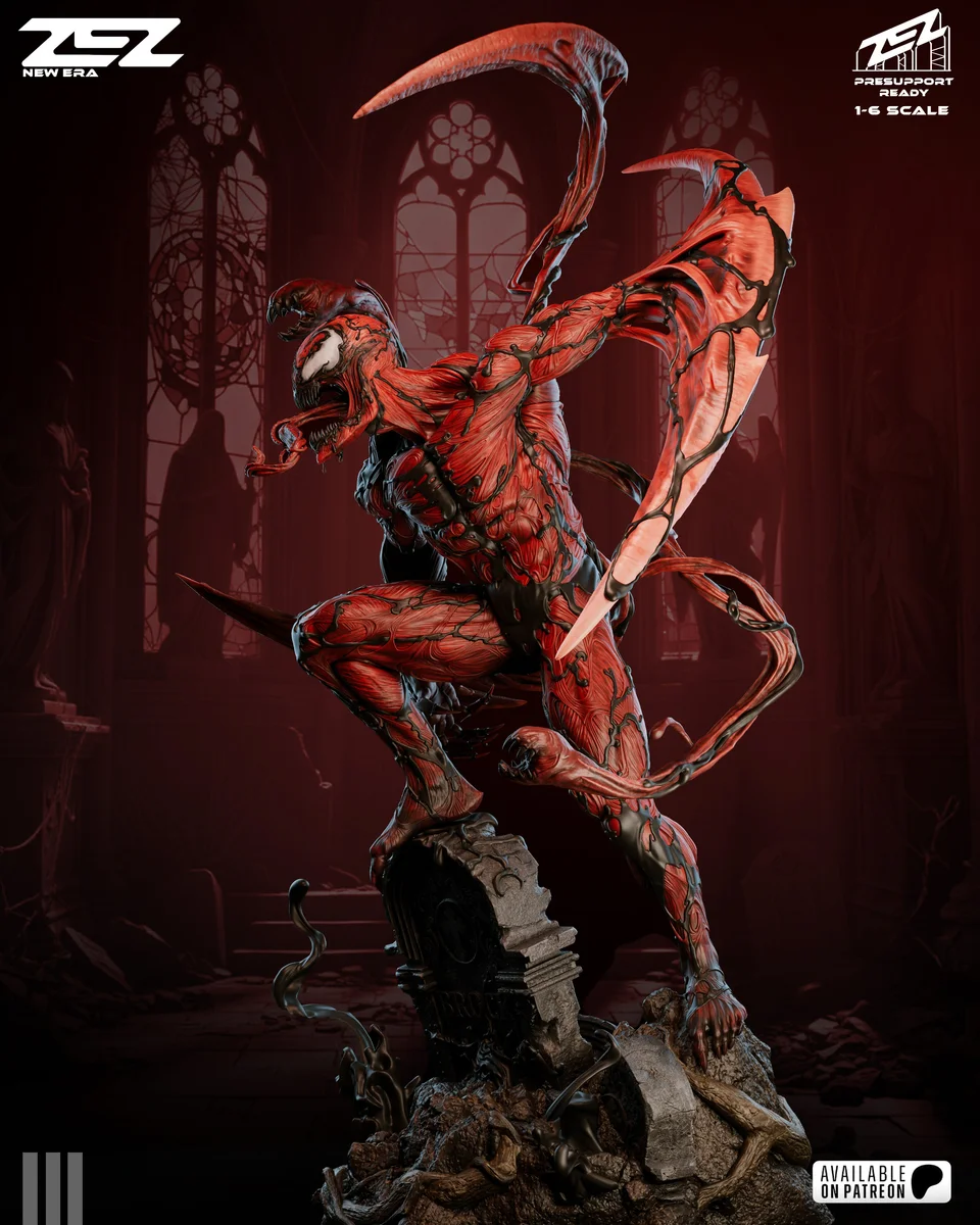 Carnage | Fan Art | 3D Printed Resin Model Garage Kit | *Un-Painted* | ZEZ Studio 4