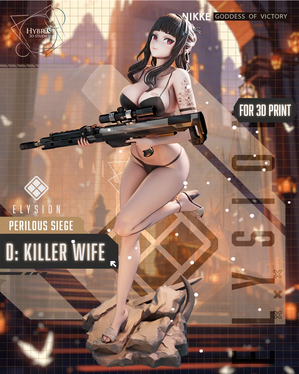 D Killer Wife | Fan Art | 3D Printed Resin Model Garage Kit | *Un-Painted* | Hybris Studios 9