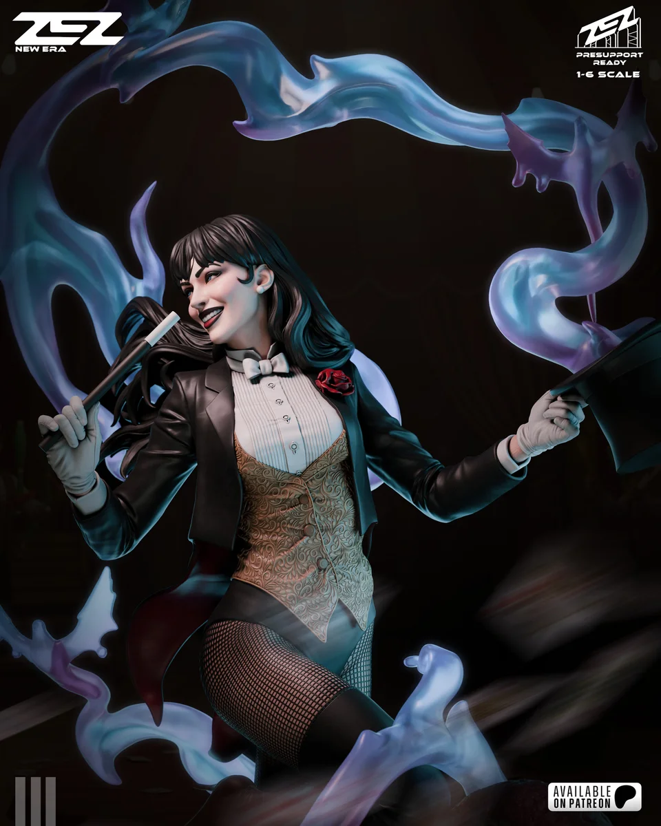 Zatanna | Fan Art | 3D Printed Resin Model Garage Kit | *Un-Painted* | ZEZ Studio 8
